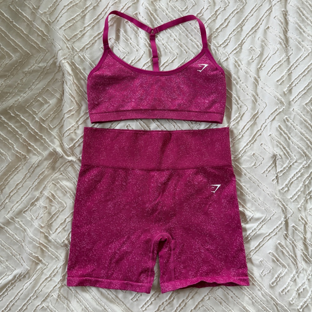 Gymshark Adapt Flec Sports Bra and Shorts Set